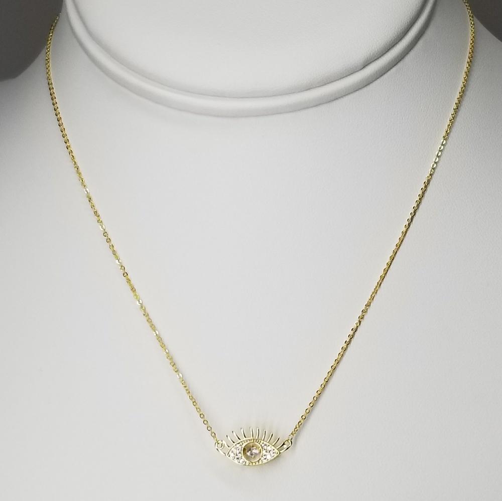 💖 New in Gift Box 🎁 Pave Evil Eye Necklace - Picture 2 of 12